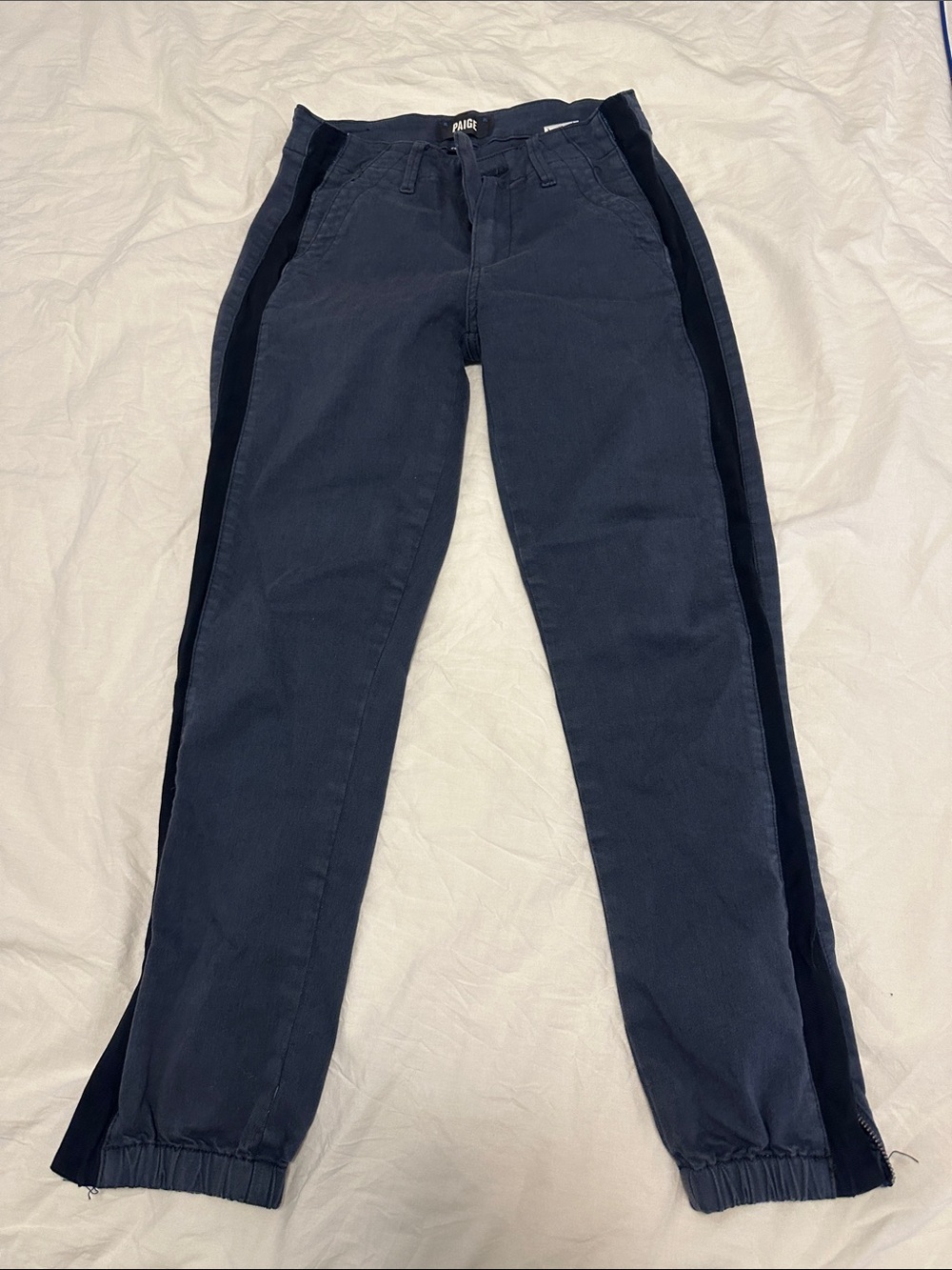 PAIGE Women’s Denim “Joggers” with Side Stripe